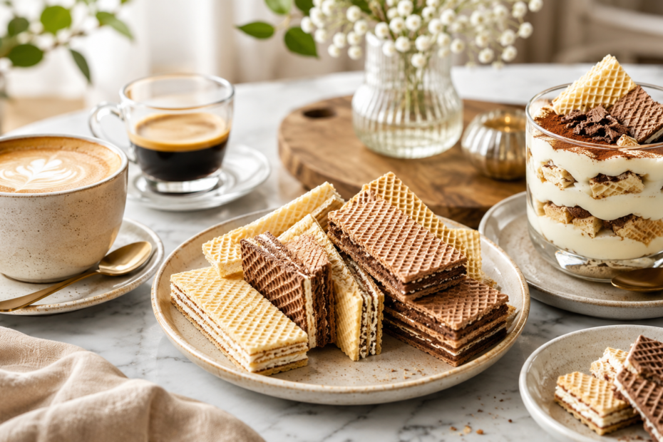Jak podawać wafle do kawy Pomysły na słodki poczęstunek i szybkie desery