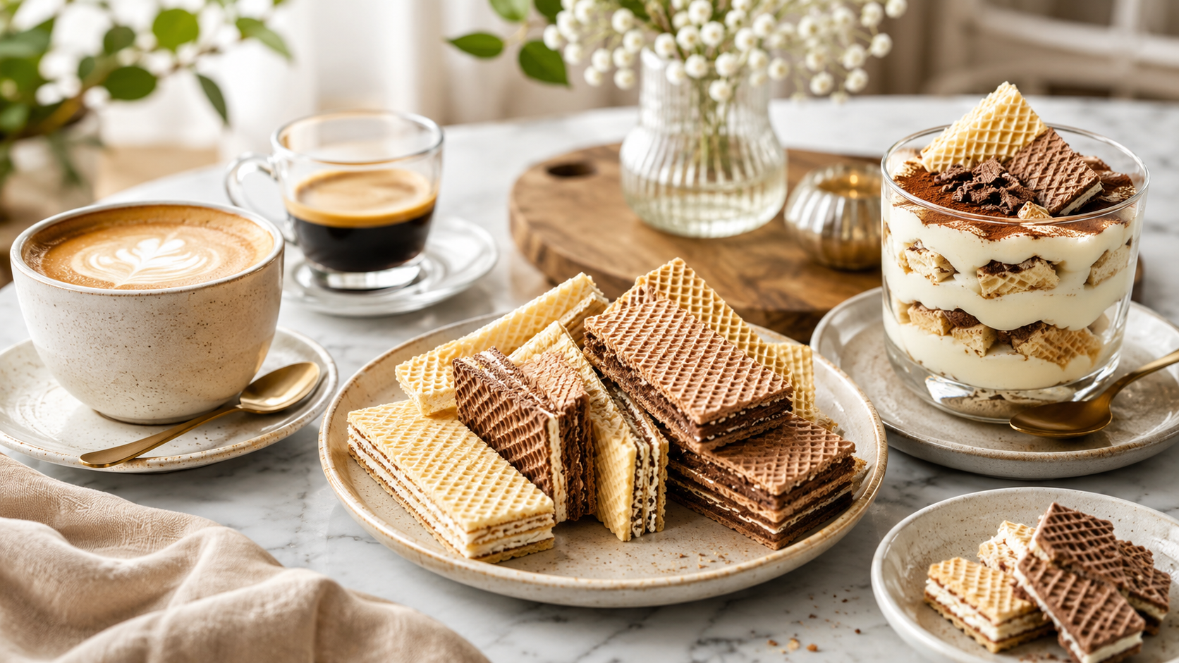 Jak podawać wafle do kawy Pomysły na słodki poczęstunek i szybkie desery